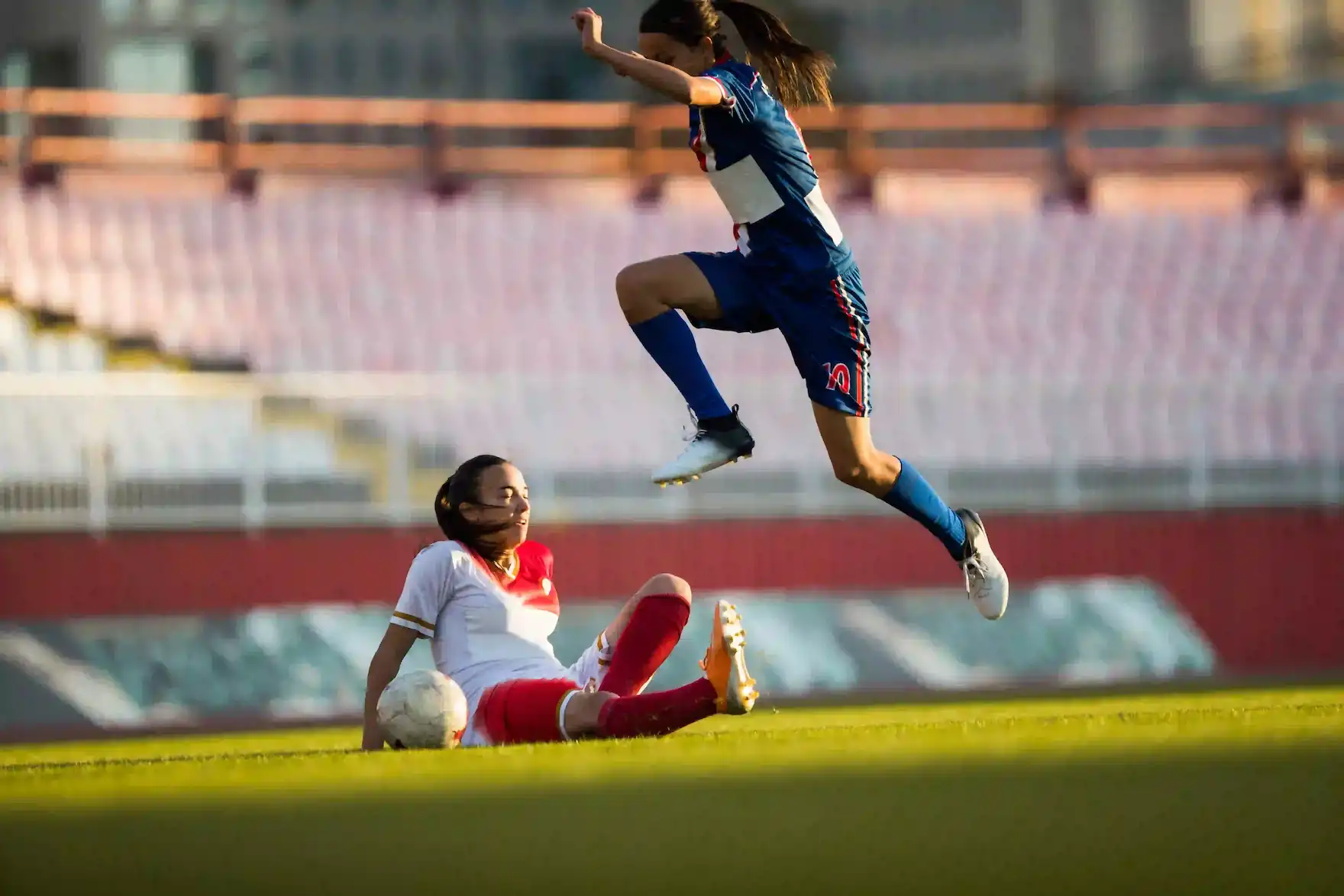 Girl soccer player