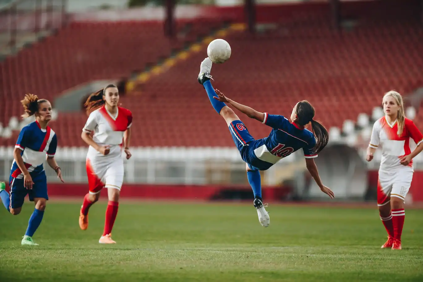 Girl soccer player