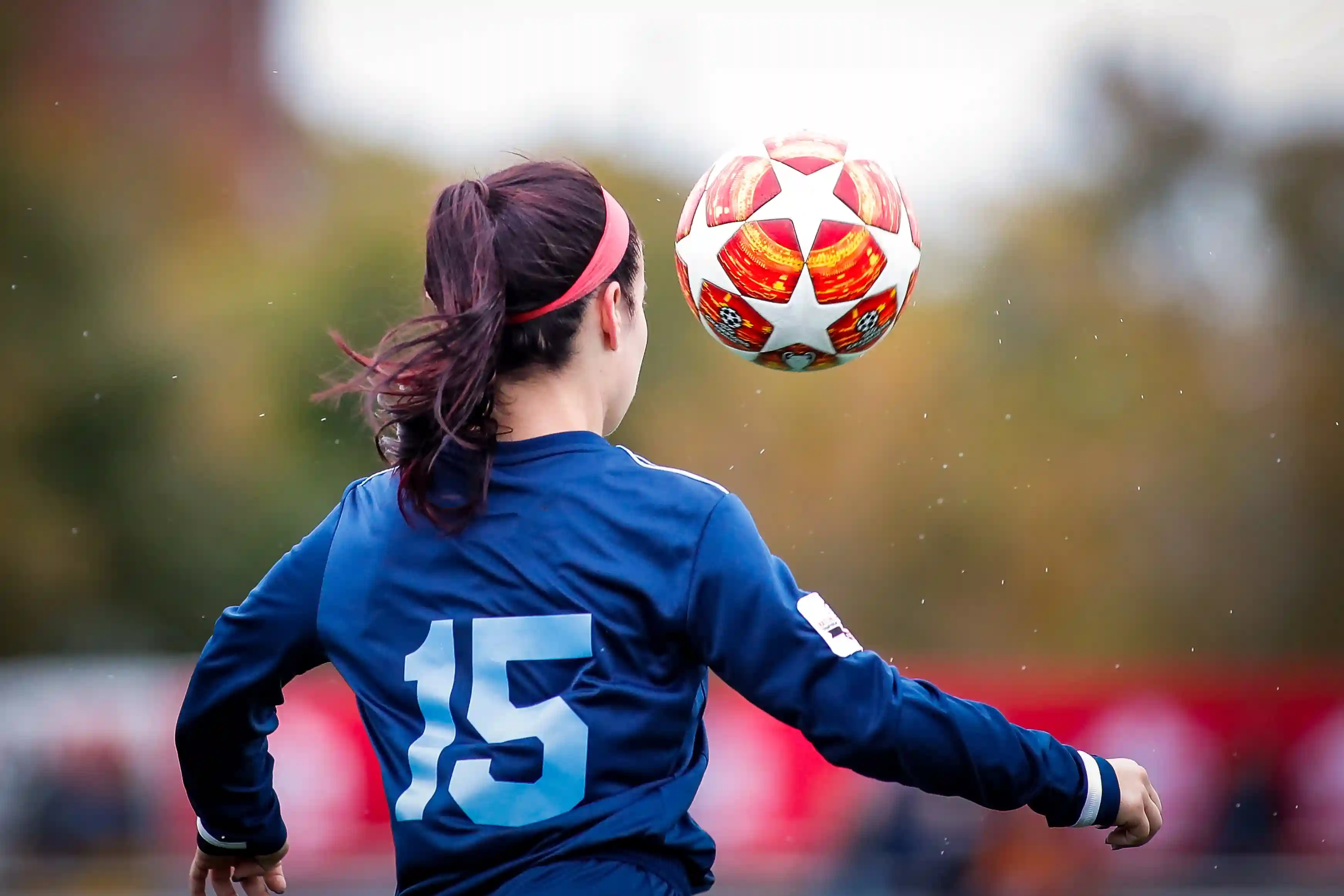 Girl soccer player
