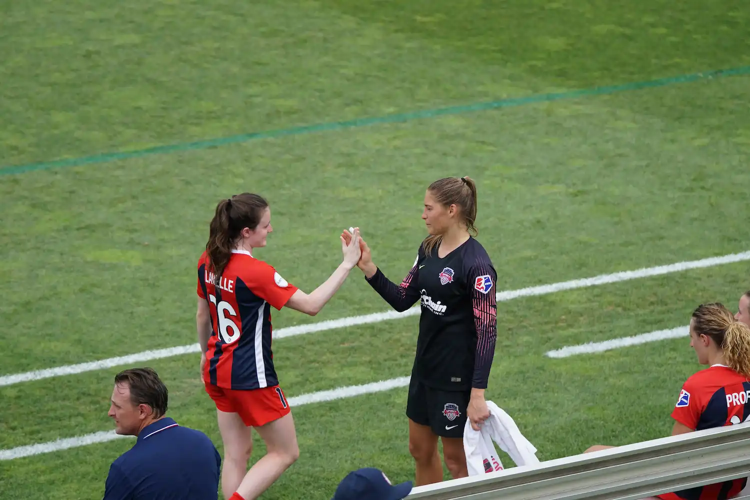 Girl soccer player