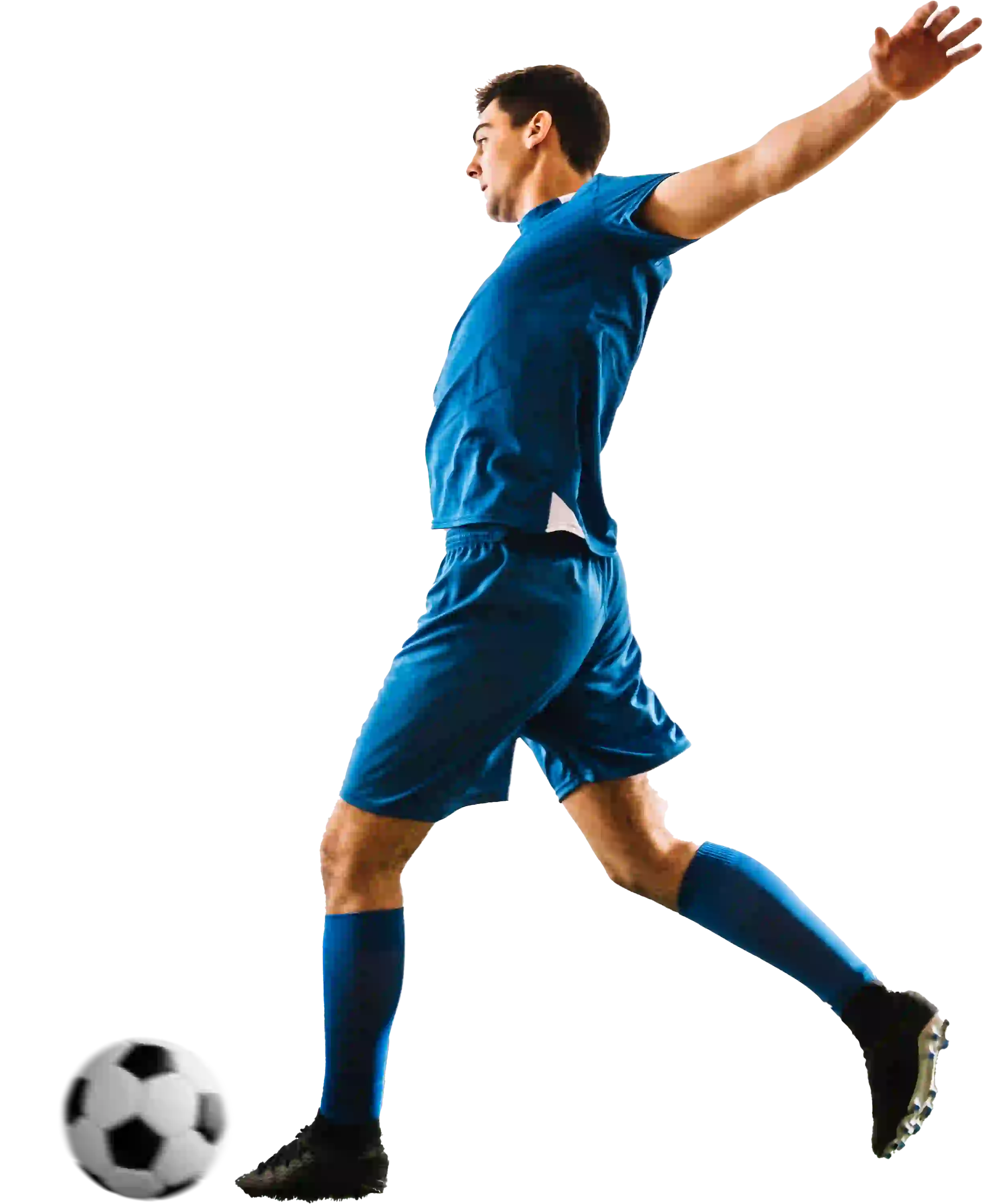 Boy player with ball