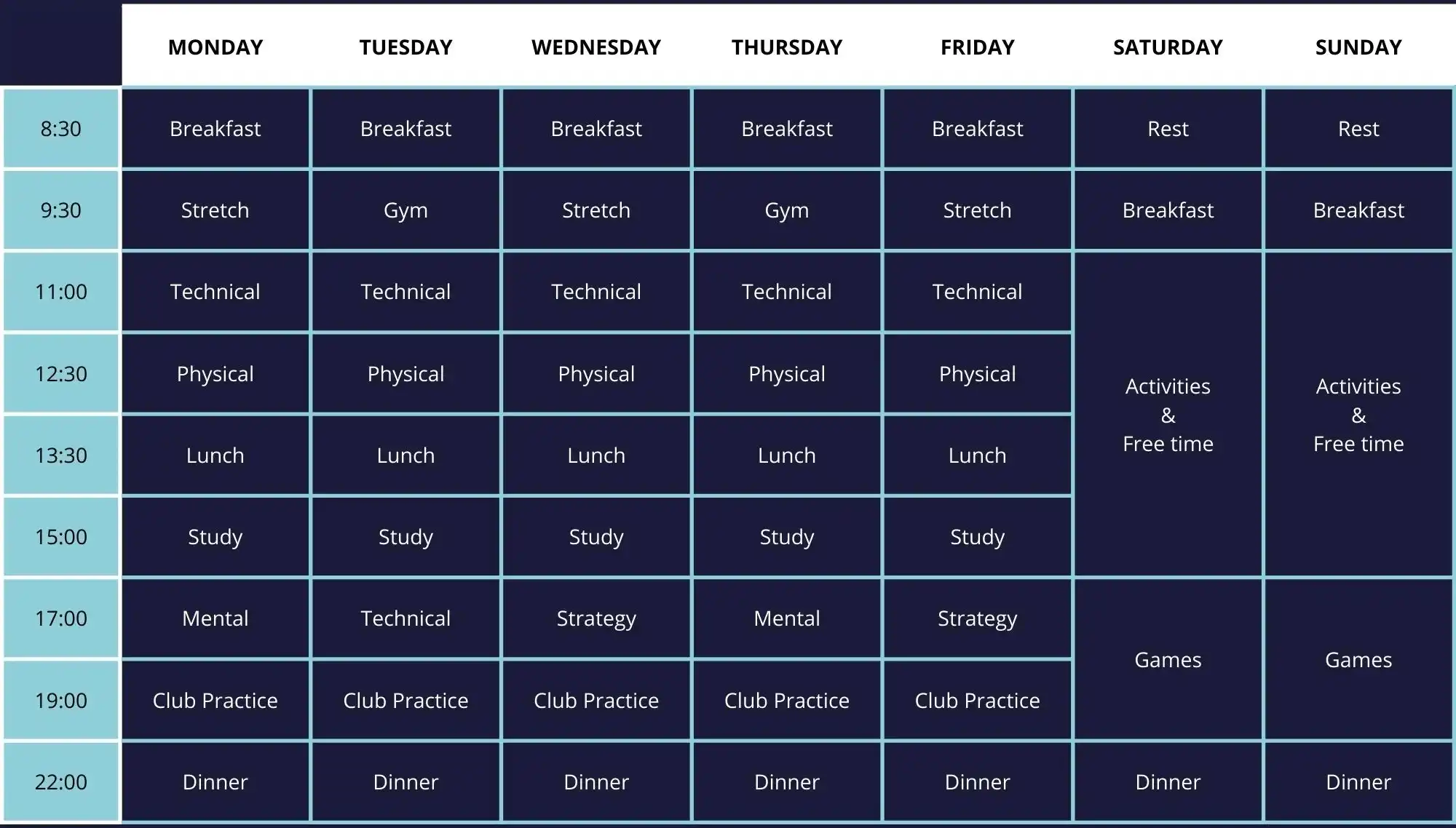 booster program schedule